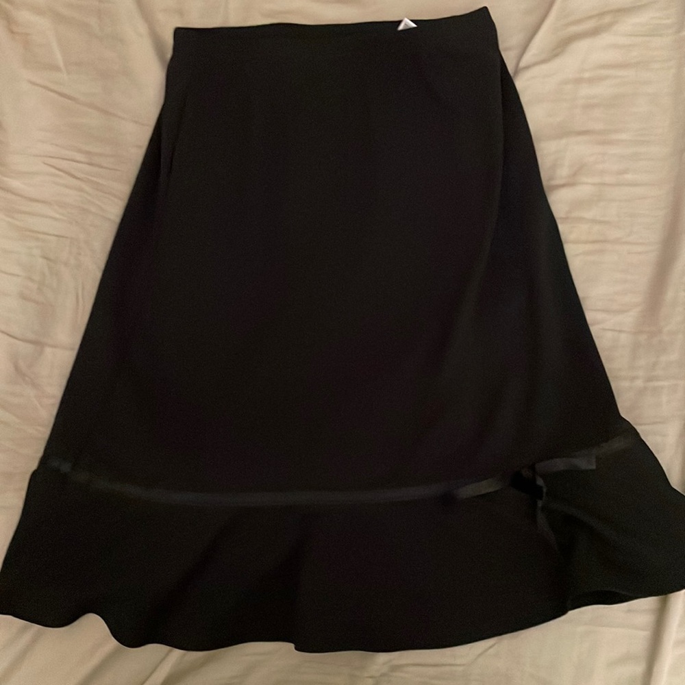 CATO Girls Black Bodycon Mini Skirt with Bow Detail Size M(8/10) Vintage